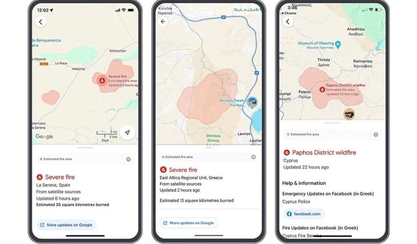 Google Haritalar'dan Türkiye İçin Canlı Yangın Takibi Özeliği Nedir, Nereden İndirilir, Nasıl Kullanılır?